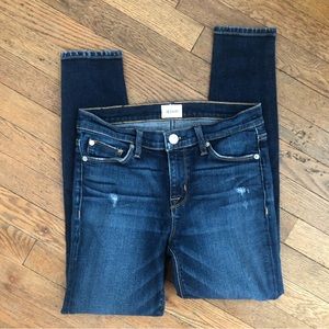 Hudson Nico Midrise Ankle Spr Skinny Jeans in Blue Sz 26